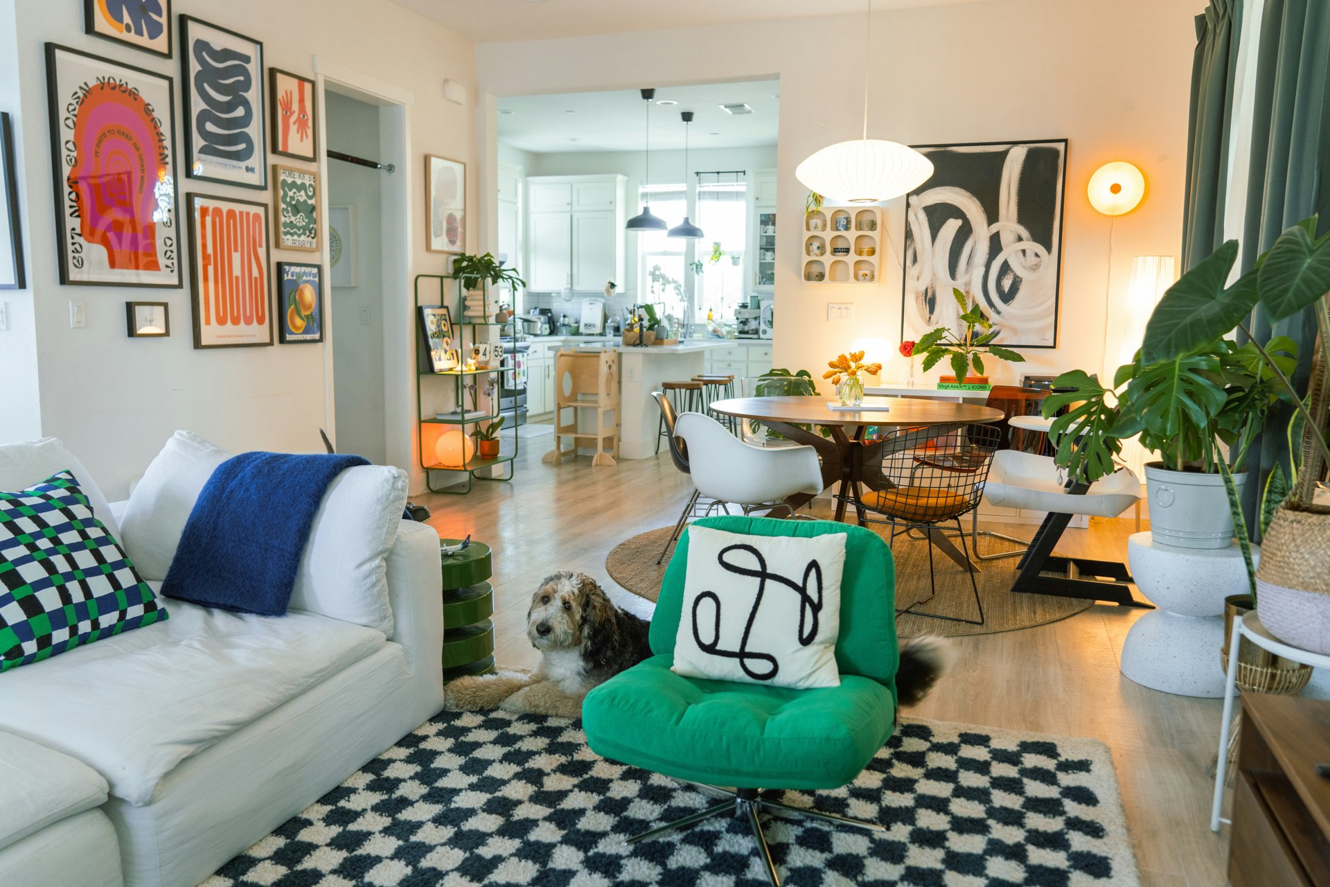 Bright living room of a private home in Basel